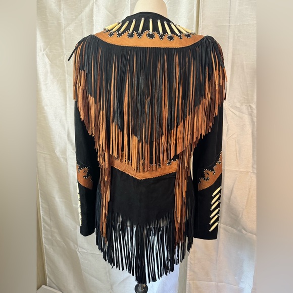 Vintage western fringe leather jacket - Picture 6 of 15